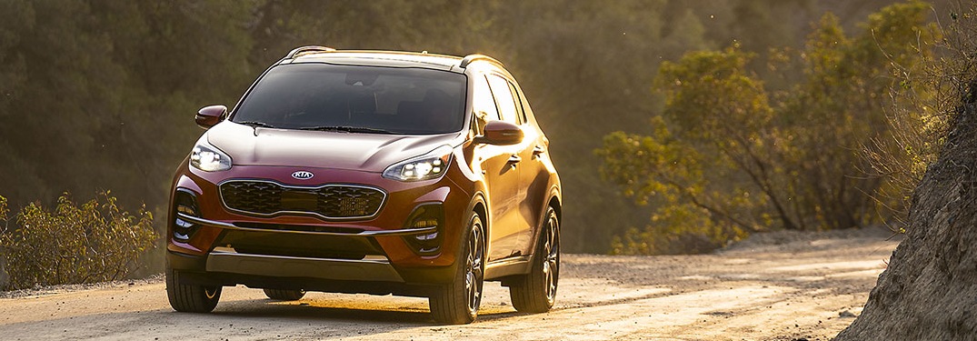 2020 Kia Sportage driving on dirt road
