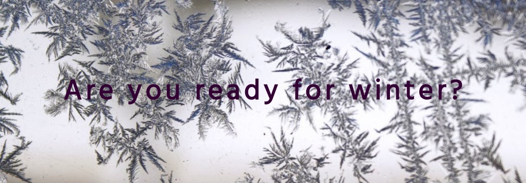 Are you ready for winter with snowflakes in background