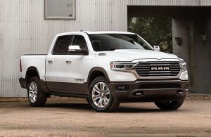 2020 RAM 1500 in front of white barn
