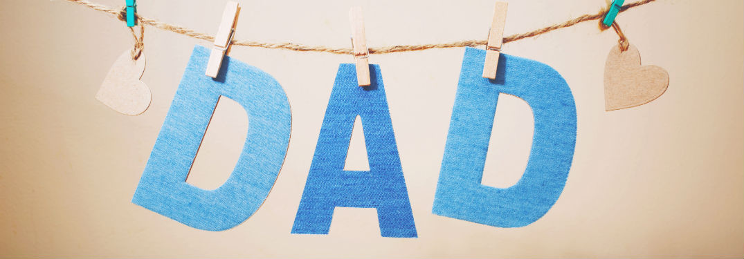 fathers day dad letters hanging by pins on rope
