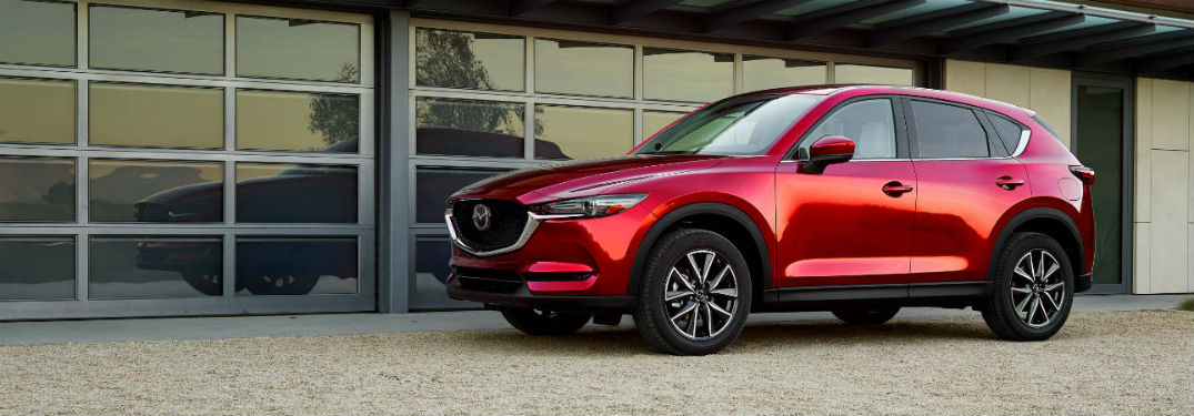 2018 Mazda CX-5 exterior front fascia and drivers side next to glass windows