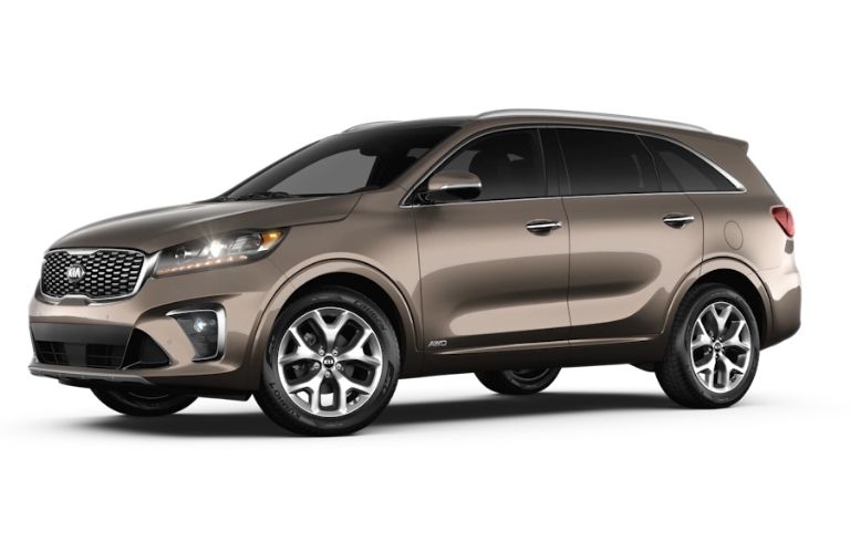 Dragon Brown 2020 Kia Sorento on White Background