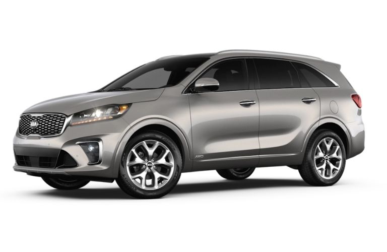 Everlasting Silver 2020 Kia Sorento on White Background