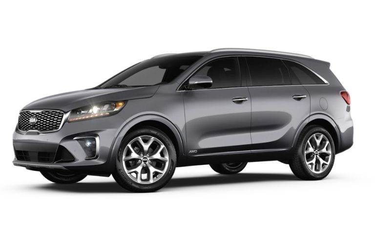 Gravity Gray 2020 Kia Sorento on White Background