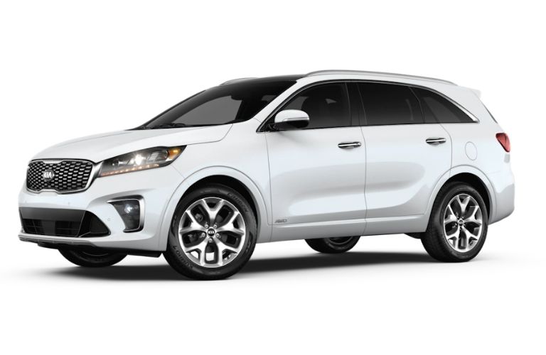 Snow White Pearl 2020 Kia Sorento on White Background