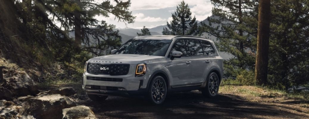 2022 Kia Telluride parked in the woods