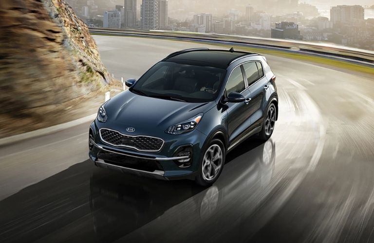 Kia Sportage on a highway