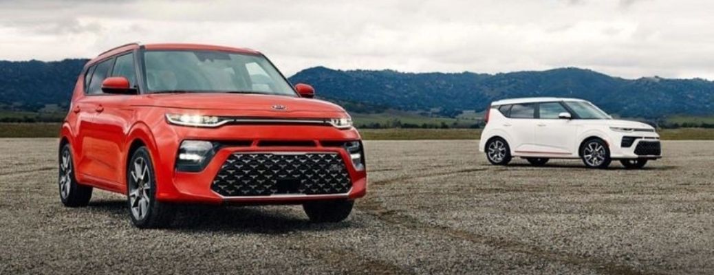 New Kia Cars parked together