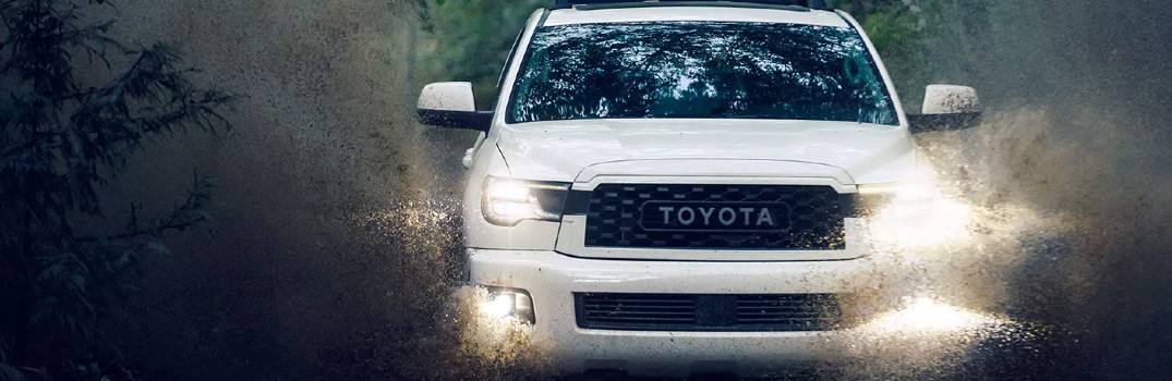 white 2020 Toyota Sequoia TRD edition
