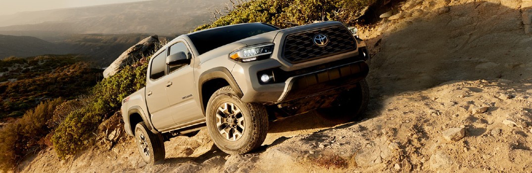 2020 Toyota Tacoma driving up a mountain