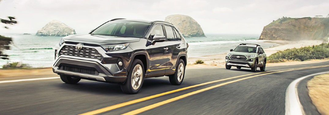 2020 Toyota RAV4 driving along beach