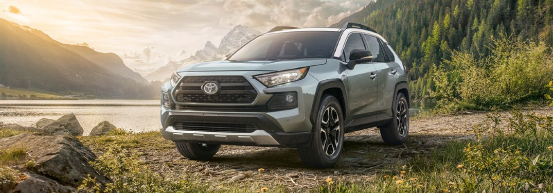 2020 Toyota RAV4 parked near mountain