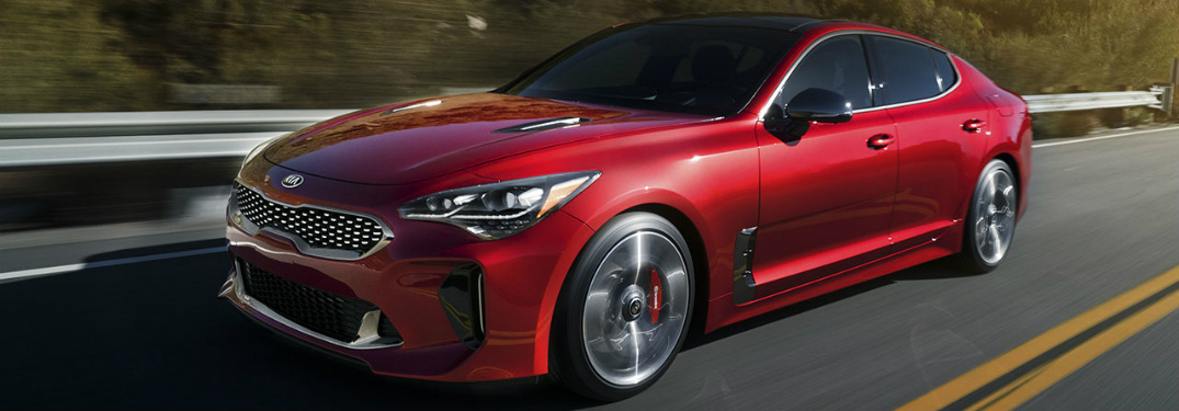 2018 Kia Stinger driving on open road