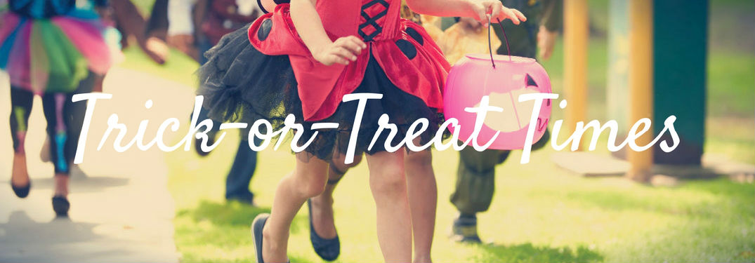 Children in Halloween costumes