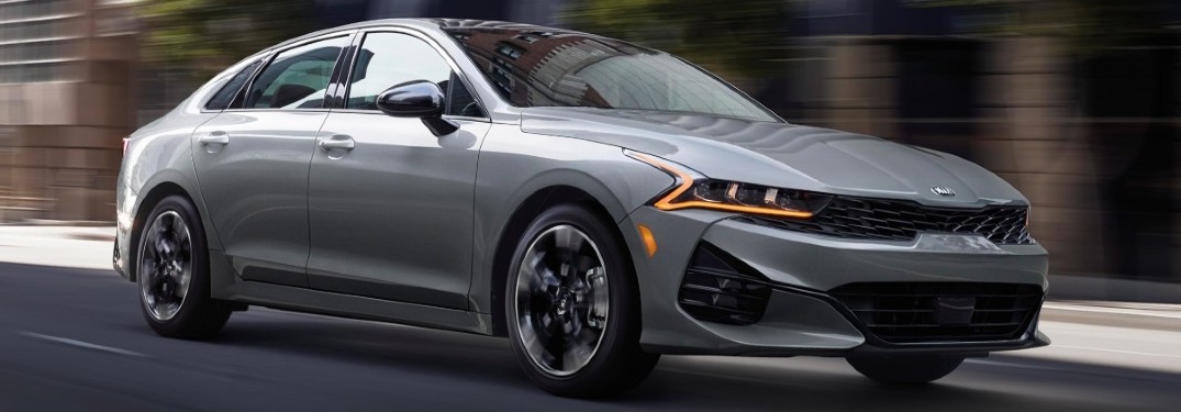 2021 Kia K5 front and side profile