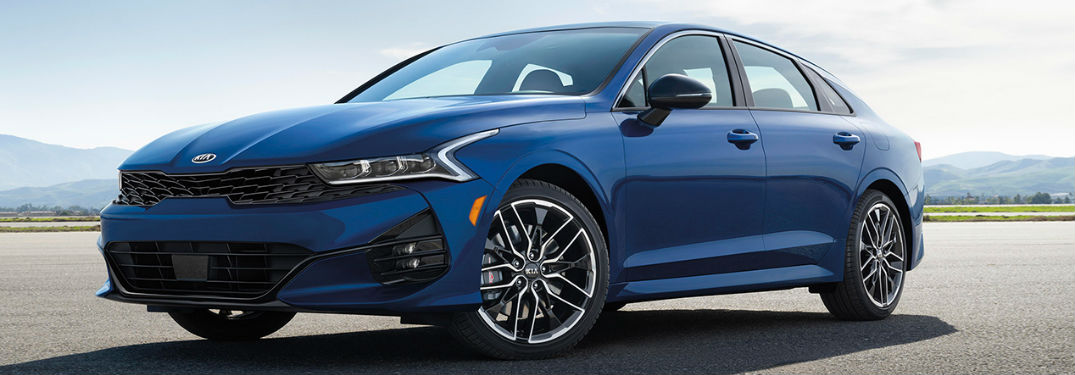 2021 Kia K5 in blue