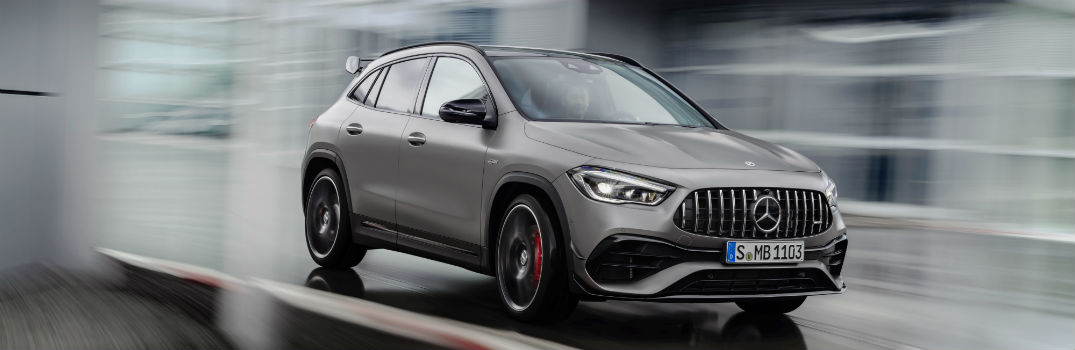 2021 Mercedes-AMG® GLA 45 Exterior Passenger Side Front Profile
