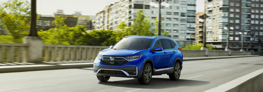 2020 Honda CR-V exterior front fascia driver side on city highway