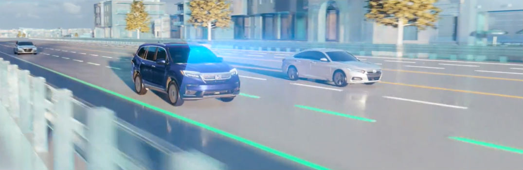2020 Honda Passport Road Departure Mitigation System Simulation
