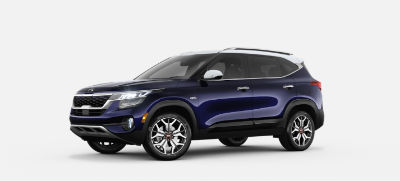 Dark Ocean Blue w/ clear white roof exterior front fascia driver side