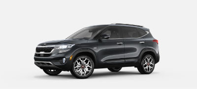 Gravity Gray 2021 Seltos exterior front fascia driver side