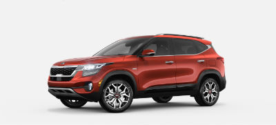 Mars Orange 2021 Seltos exterior front fascia driver side