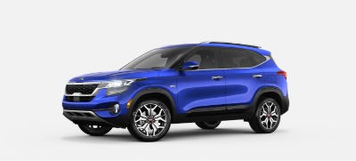 Neptune Blue 2021 Seltos exterior front fascia driver side