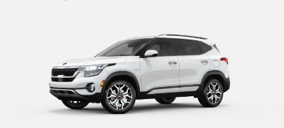 Snow White Pearl 2021 Seltos exterior front fascia driver side