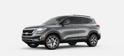 Steel Gray Dark 2021 Seltos exterior front fascia driver side