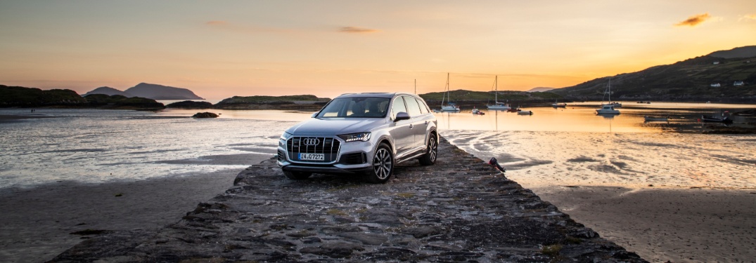 2020 Q7 parked on a stone pier