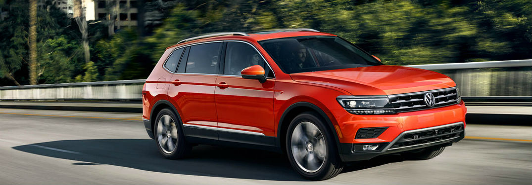 2018 Volkswagen Tiguan driving down the road