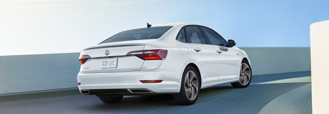 2020 Volkswagen Jetta driving up a curving highway road