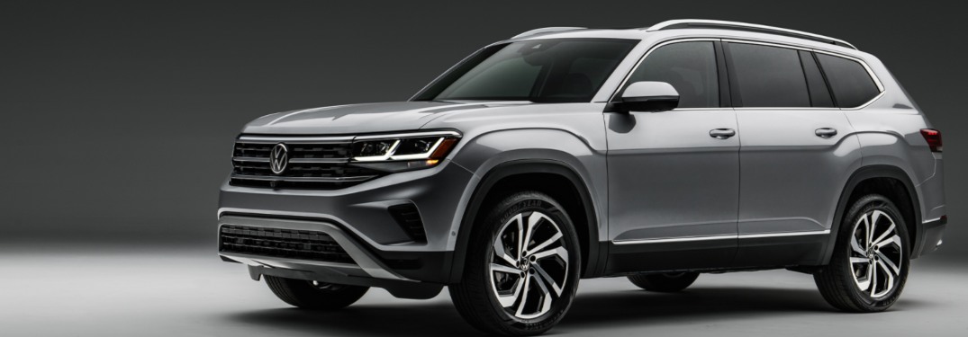 2021 Volkswagen Atlas parked over a gray background