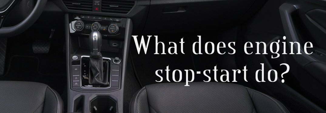 Volkswagen Automatic Gear Shifter with text asking what engine start-stop does