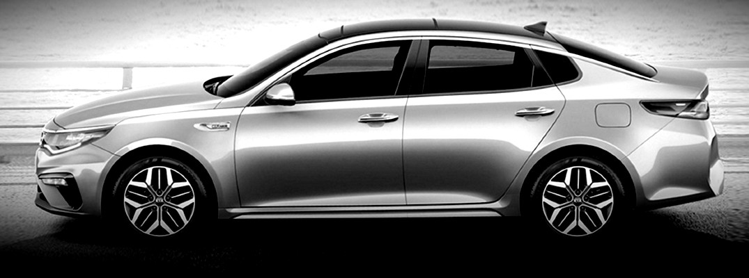 Black and White image of the 2020 Kia Optima