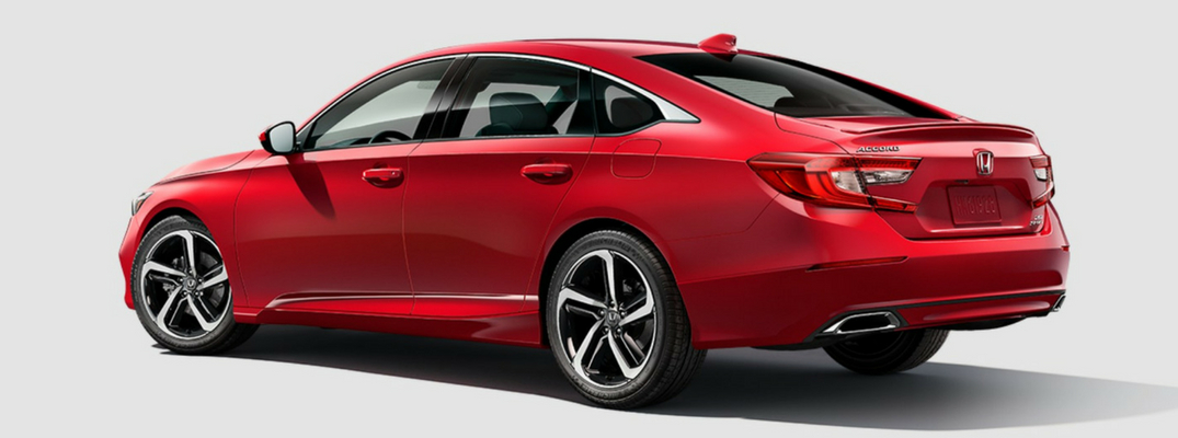 2018 Honda Accord Rear View of Red Exterior