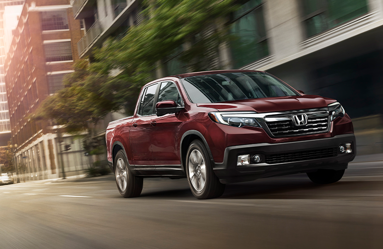 2020 Honda Ridgeline going down the street