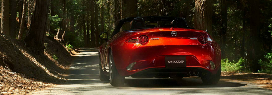 2018 Mazda Miata in red rear view