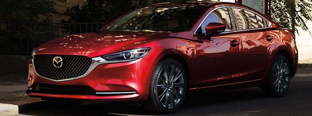 Red 2020 Mazda6 on City Street