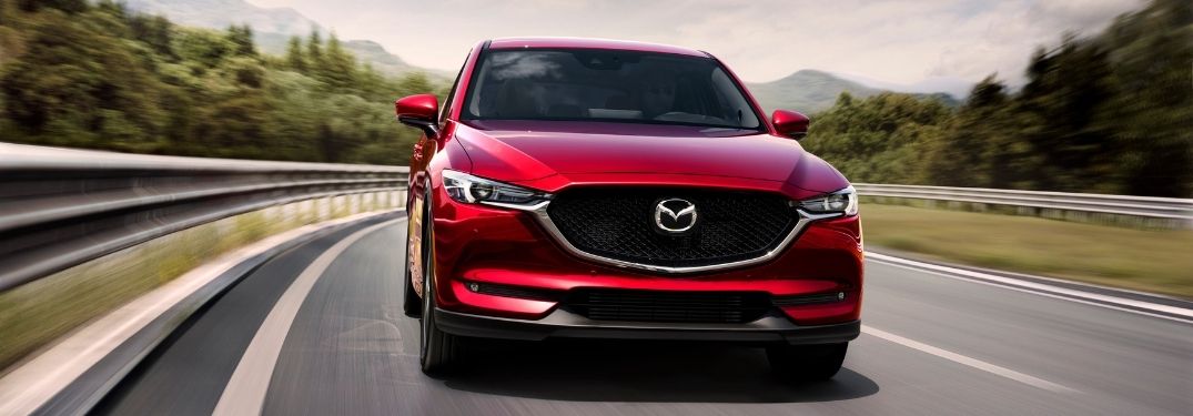 2021 Mazda CX-5 Front Exterior and Grille on a Highway