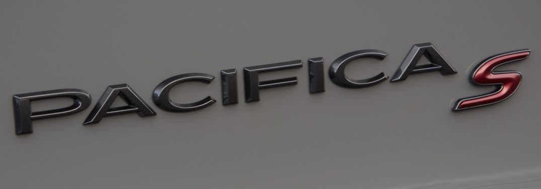 2020 Chrysler Pacifica Red S Edition badge closeup