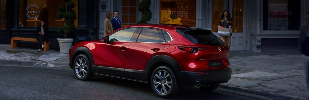 red 2020 MAZDA CX-30 parked in city