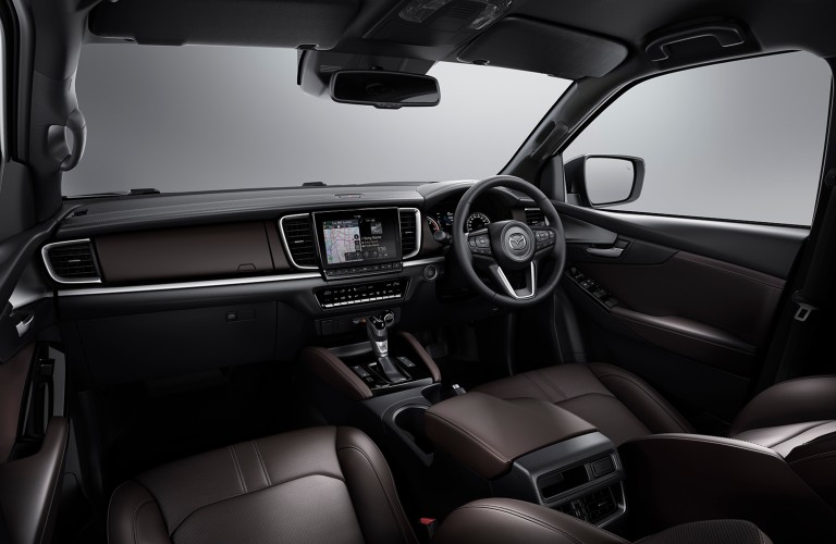 The front interior inside the 2020 Mazda BT-50.