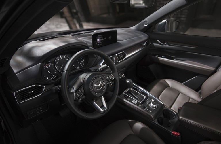 The front interior inside the 2021 Mazda CX-5.