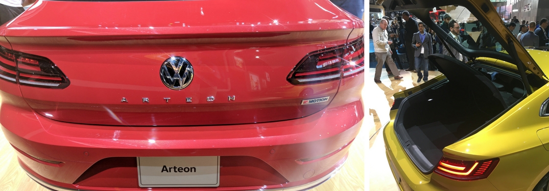 Collage of Volkswagen Arteon back hatch images