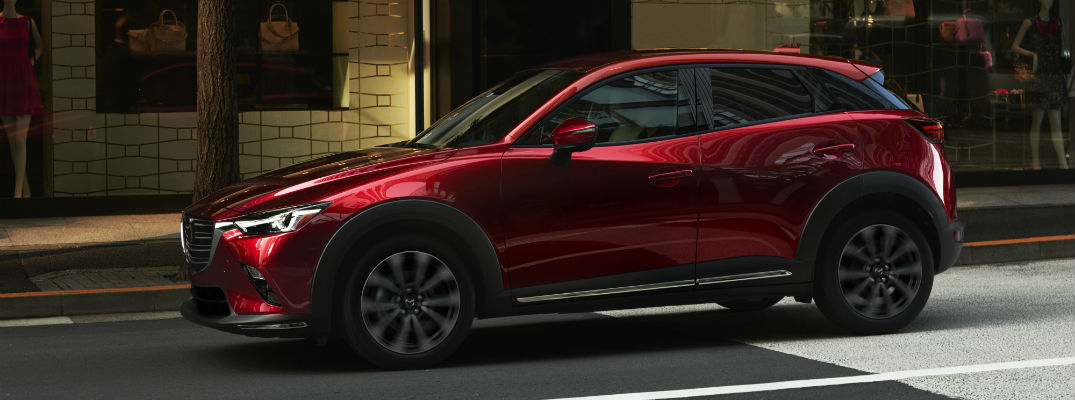 A left profile photo of the 2019 Mazda CX-5.