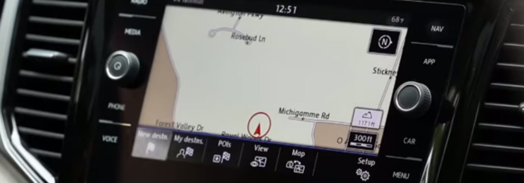 Touchscreen navigation in Volkswagen
