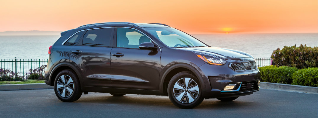 2018 Kia Niro Plug-In Hybrid parked at sunset