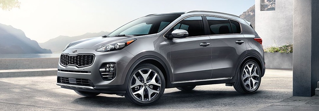 2018 Kia Sportage gray front view