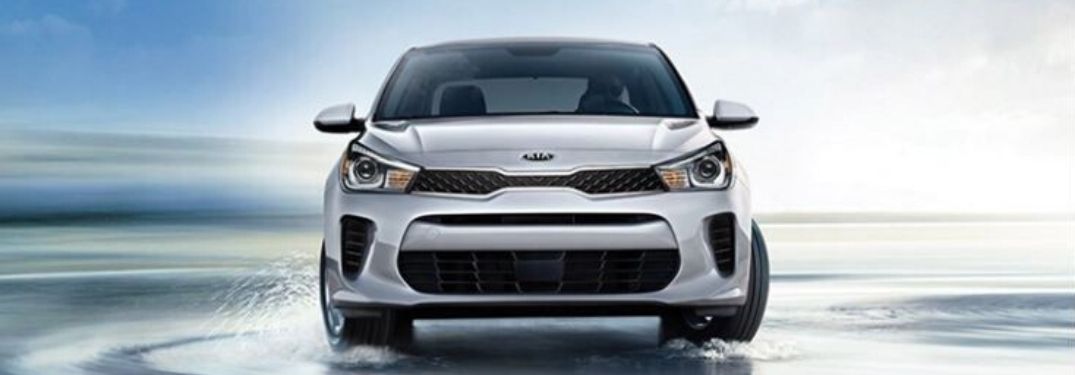 2020 Kia Rio driving on water